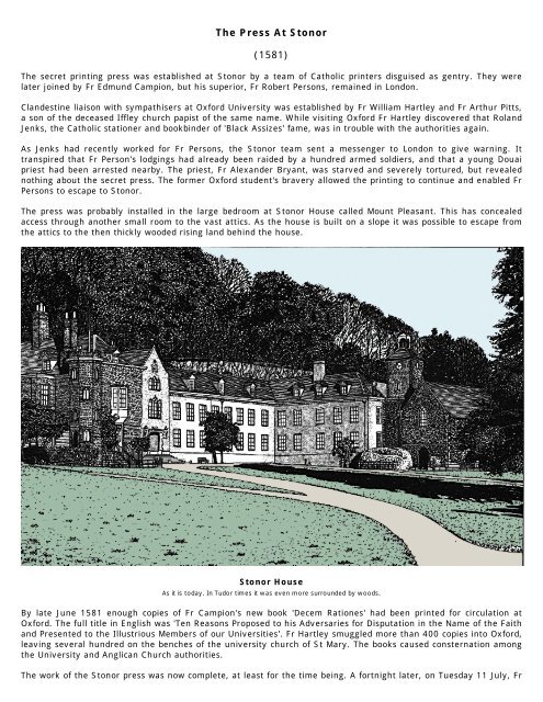 The Press At Stonor - Story of Lyford Grange - Cubits
