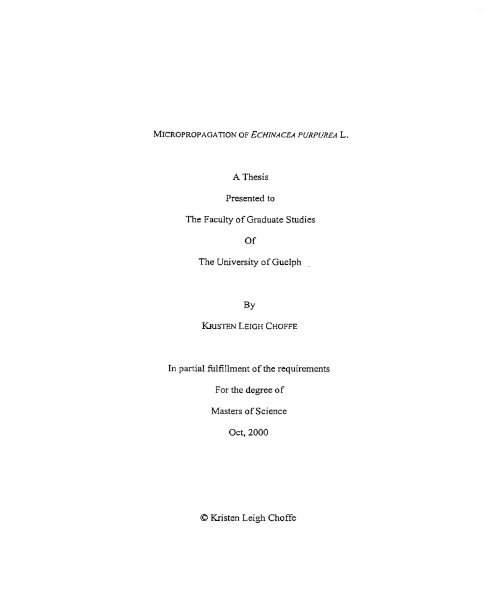 A Thesis Presented to The Faculty of Graduate Studies Of ... - Cubits