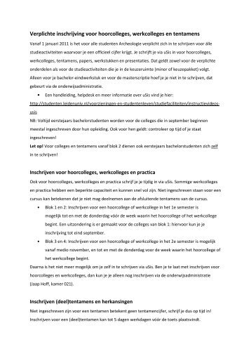 uSis handleiding - Universiteit Leiden