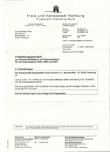 gemeinnützigen - Homöopathen ohne Grenzen