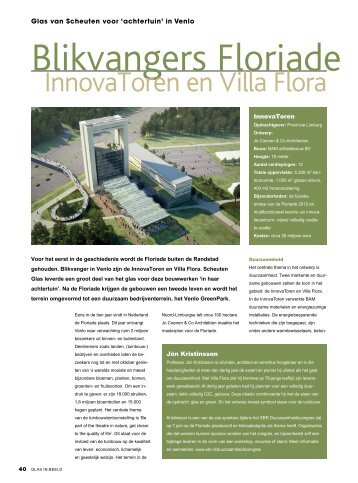 Innovatoren en Villa Flora Floriade - Glas in Beeld