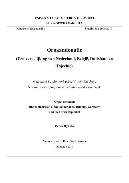 liberaal Milieuvriendelijk Wegenbouwproces Orgaandonatie (Een vergelijking van Nederland, België ... - Theses