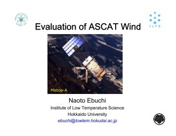 Evaluation of ASCAT Wind