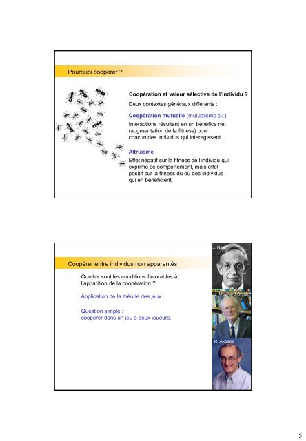 Présentation PowerPoint - Ecologie & Evolution