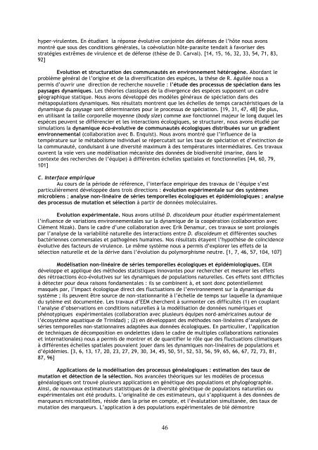 rapport d'auto-Žvaluation - Ecologie & Evolution - Université Pierre ...