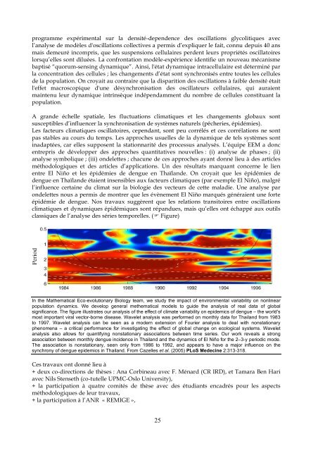 Rapport Scientifique UMR 7625 - Ecologie & Evolution - Université ...