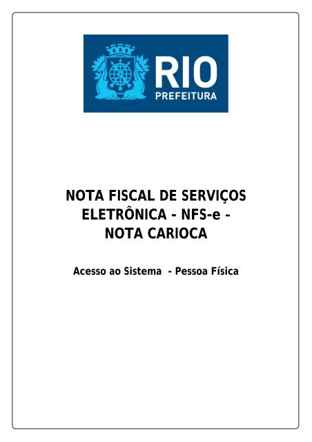 NOTA FISCAL DE SERVIÇOS ELETRÔNICA - NFS-e – NOTA ...