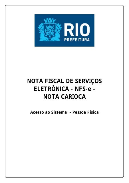 NOTA FISCAL DE SERVIÇOS ELETRÔNICA - NFS-e – NOTA ...