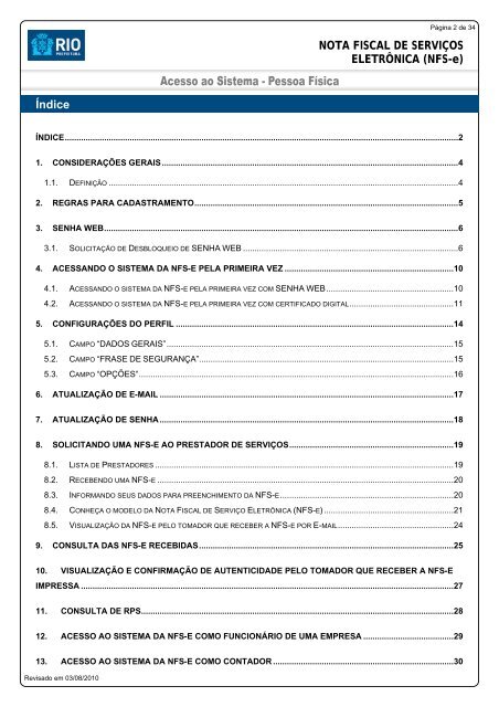 NOTA FISCAL DE SERVIÇOS ELETRÔNICA - NFS-e – NOTA ...