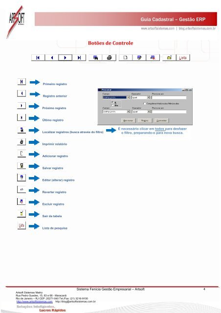 Guia Cadastral – Gestão ERP - Portal - Artsoft Sistemas