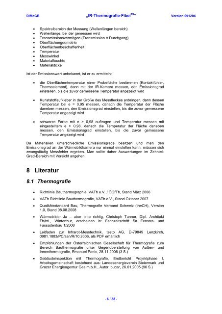 Die IR Thermografie Fibel - DIMaGB.de