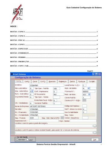 BOTÃO : CONF.1 - Portal - Artsoft Sistemas