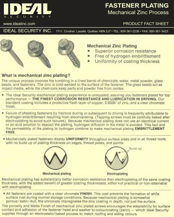 Mechanical Plating - Ideal Security Inc.