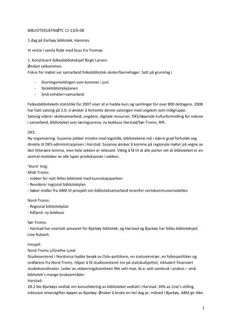 Referat fra møtet - Ansatte