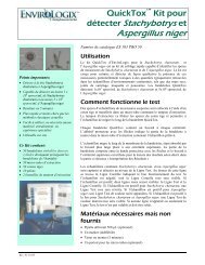 détecter Stachybotrys et Aspergillus niger - EnviroLogix