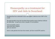 SHP Homeopathy as a treatment for HIV and Aids Session 1