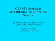 GEANT4 simulation of BOREXINO Solar Neutrino Detector.