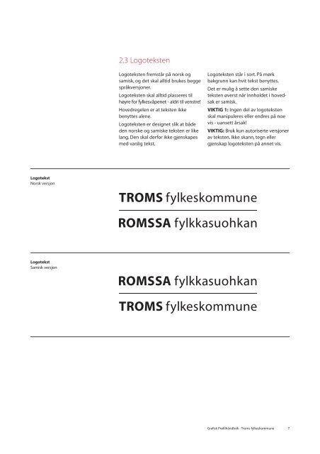 Profilhåndbok - Ansatte - Troms fylkeskommune