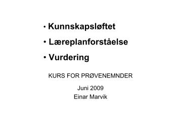 Einar Marviks presentasjon - Ansatte