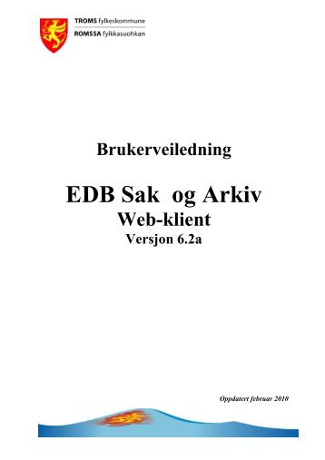 EDB Sak og Arkiv Web-klient - Ansatte - Troms fylkeskommune