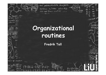 Lecture 4 Organizational routines (full slides) - MBA7