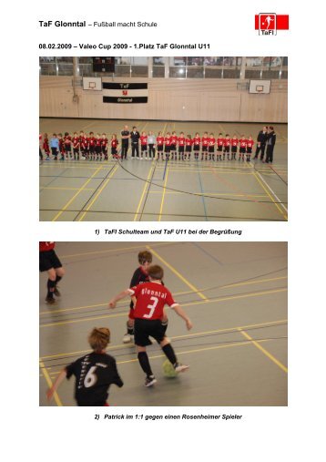 TaF Glonntal – Fußball macht Schule 08.02.2009 – Valeo Cup 2009 ...