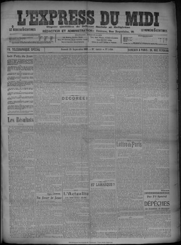 25 Septembre 1909 - Bibliothèque de Toulouse
