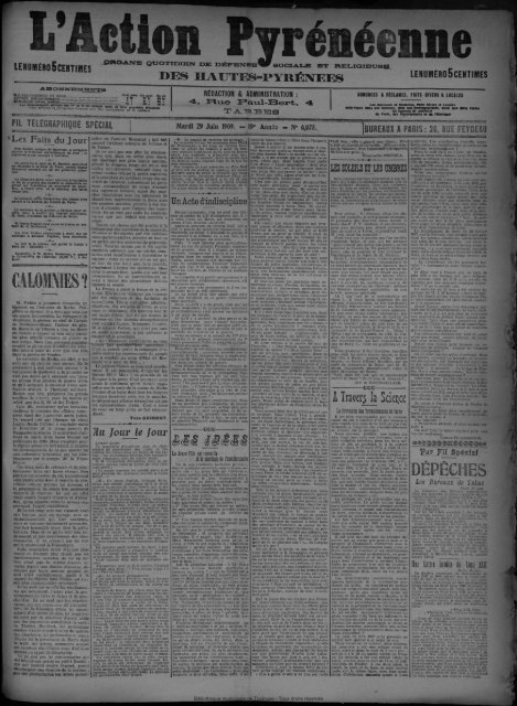 29 juin 1909 - Bibliothèque de Toulouse