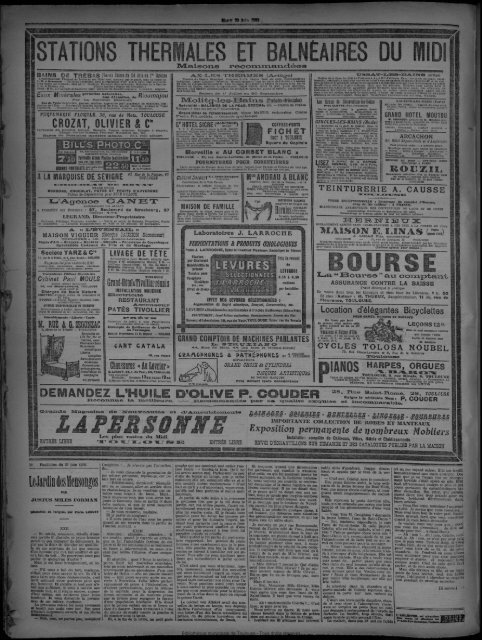 29 juin 1909 - Bibliothèque de Toulouse