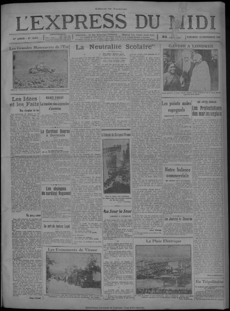 18 septembre 1931 - Bibliothèque de Toulouse