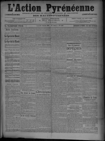 18 octobre 1909 - Bibliothèque de Toulouse