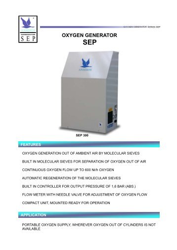 Anseros Oxygen Generator SEP 300
