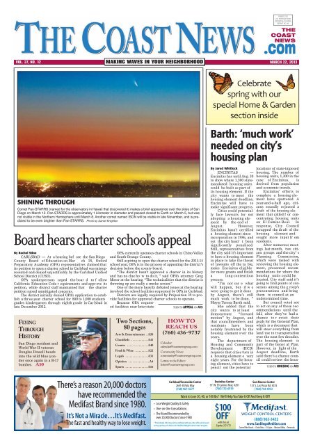 The Coast News, March 22, 2013