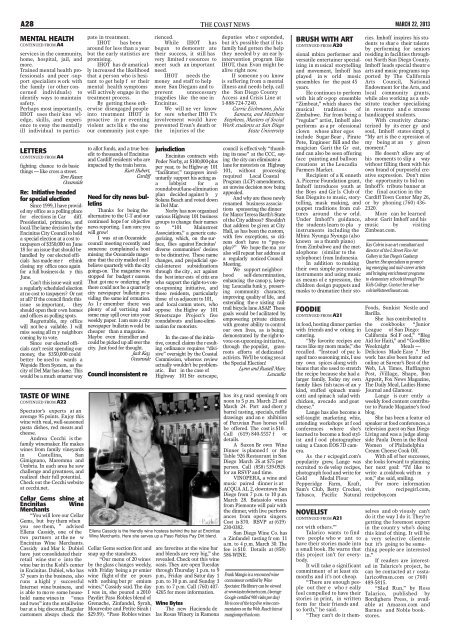 The Coast News, March 22, 2013