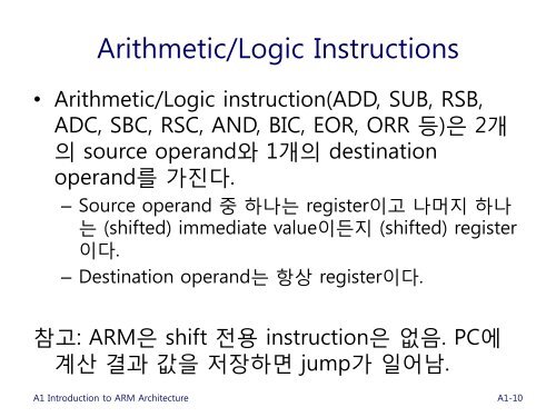 A1 Introduction to ARM Architecture