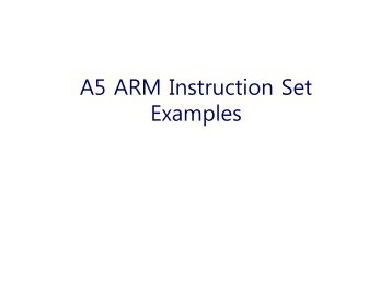 A5 ARM Instruction Set Examples.pdf