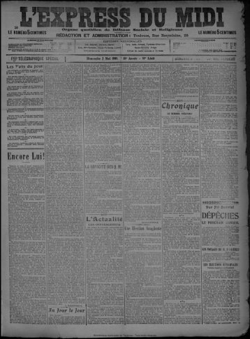 Dimanche 3 Mai 1908. - Bibliothèque de Toulouse