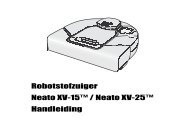 Robotstofzuiger Neato XV-15™ / Neato XV-25™ Handleiding - Fonq.nl