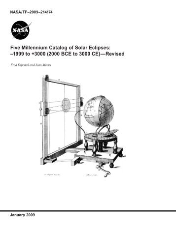 Five Millennium Catalog of Solar Eclipses: –1999 to +3000 (2000 ...