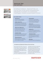 MasterCard/VisaCard Silber - Panorama - Raiffeisen