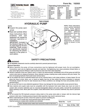 HYDRAULIC PUMP - Power Team