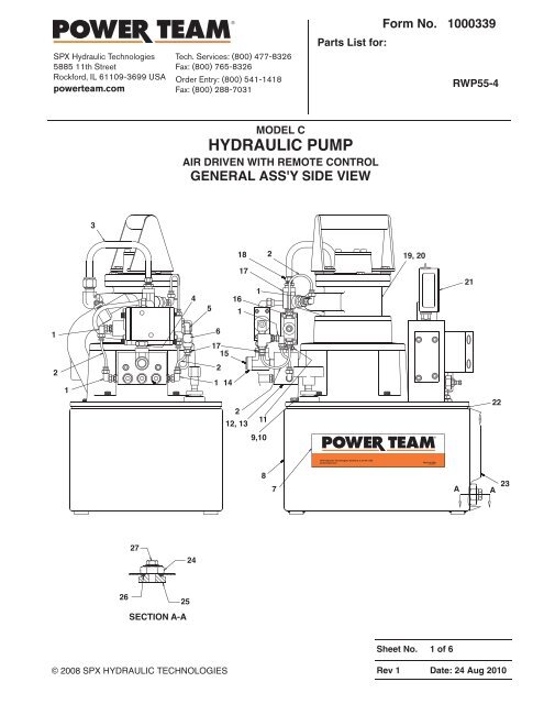 HYDRAULIC PUMP - Power Team