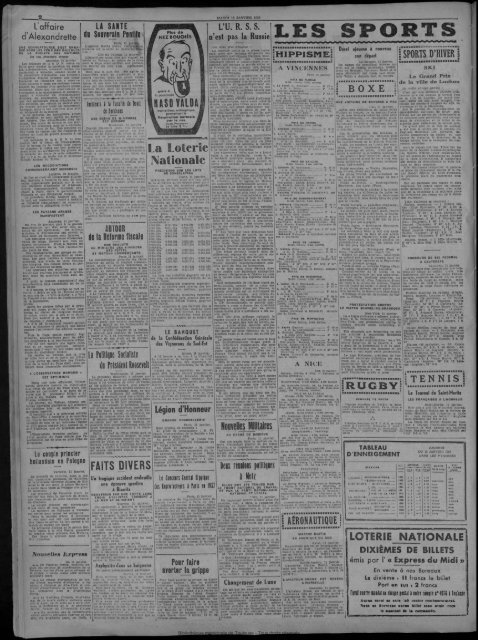 12 janvier 1937 - Bibliothèque de Toulouse