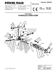 HYDRAULIC HAND PUMP - Power Team