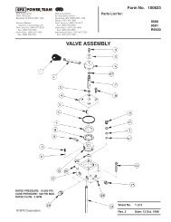 VALVE ASSEMBLY - Power Team