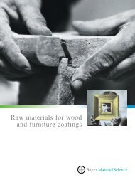 Raw materials for wood and furniture coatings