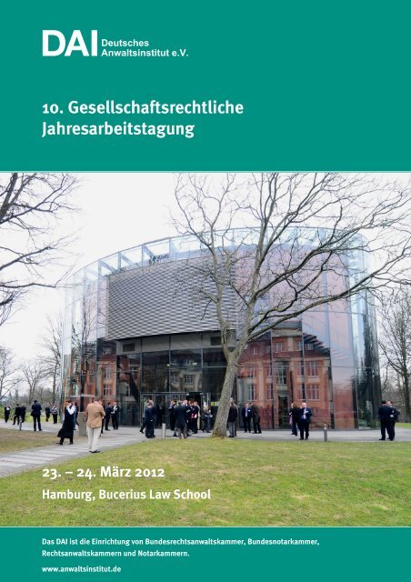 10. Gesellschaftsrechtliche Jahresarbeitstagung - Deutsches ...