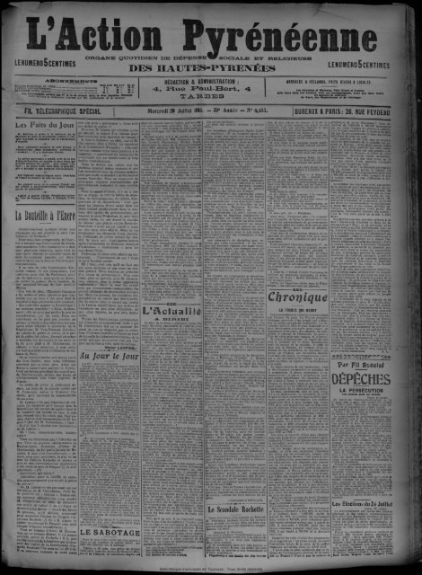 20 juillet 1910 - Bibliothèque de Toulouse