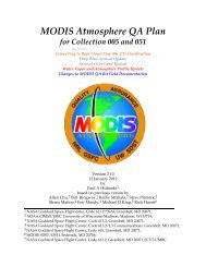 MODIS Atmosphere QA Plan for Collection 005 and 051