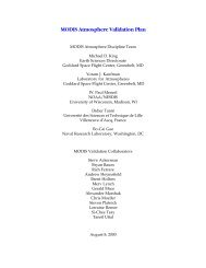 MODIS Atmosphere Validation Plan - MODIS Atmosphere - NASA